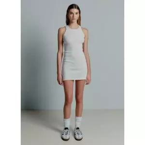 MINA SONG ESSENTIAL RIB DRESS - WHITE 2304911