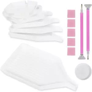 EquiJuance 10PCS 다이아몬드 아트 트레이 3.8 x 2.2 인치 페인팅 액세서리 DIY 크래프트를 위한 프리미엄