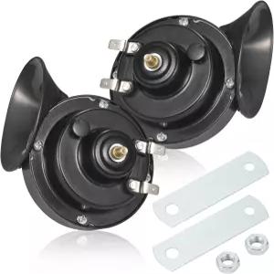 트럭 자동차 오토바이 자전거 보트에 적합한 12V 방수 경적 키트 CZC AUTO 2PCS 110DB 초강력 듀얼 톤 전기
