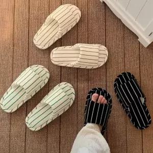 벨라솜 심플 거실화 이지형 스트라이프 쿠션 슬리퍼 호텔