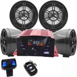 XYC UTV ATV 방지 블루투스 모터 리모컨 3.34인치 오토바이 무선 스피커 MP3 음악 플레이어 사운드 오디오