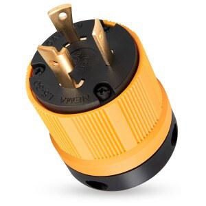 메카모 30A 125V NEMA L5-30P 발전기 잠금 플러그 UL 목록 3개의 PRONG TWIST LOCK RV 해상 남성 커넥터 30A 125V 2극 3선 접지 산업용 헤비 듀티