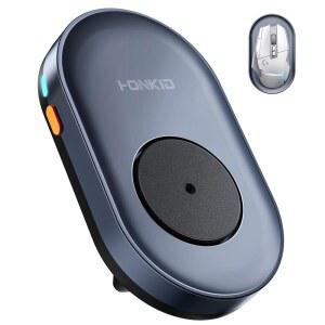 HONKID 감지 불가능한 마우스 지글러 - 스위치 켜기/끄기 및 USB 포트가 있는 자동 이동기, 소프트웨어 필요 없음, 홈 오피스 PC용 절전/잠금 방지 / Mac 데스크톱(블루 블랙), 선물/원격 작업에 완벽합니다