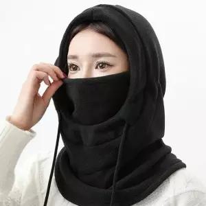 4in1 올인원 폴라폴리스 방한 후드 넥워머 모자 마스크 체온유지 겨울 방한 보온 캐주얼