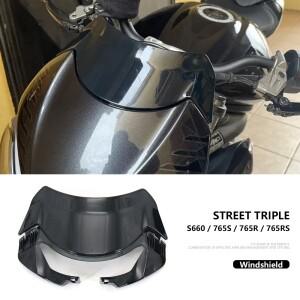 765 RS R S 윈드쉴드 윈드스크린 애슬레틱 윈드 디플렉터 모터사이클 스트리트 트리플 S660