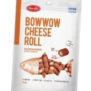 바우와우 애견간식 바우와우 치즈롤 (연어맛) 200g