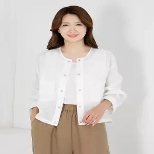 [모슬린]엄마옷 여름 린넨 마 라운드 자켓 605FGH319 마담중년여성빅사이즈50대60대