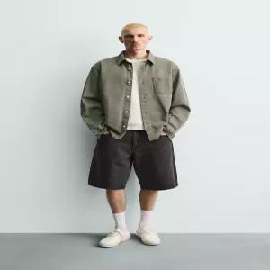 ZARA 배기핏 데님 버뮤다 팬츠 - 먹색 8062/417/822