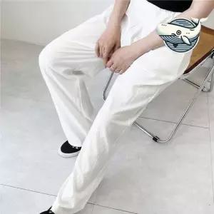 가벼운 여름 리넨 와이드 팬츠 편안한 일자 여자카고바지 부츠컷슬랙스 편한바지