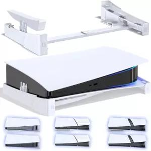 및 디지털 콘솔용 OIVO PS5슬림프로 수평 스탠드 하단에 업그레이드된 서포트 로드가 있는 안정적인