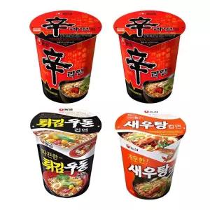 신라면컵 12개+ 튀김우동컵6개+새우탕컵6개 (총24개)