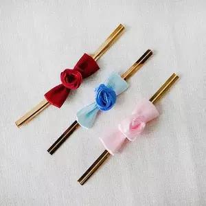 꽃리본타이 10개 선물포장용품 선물포장타이 유치원 어린이집