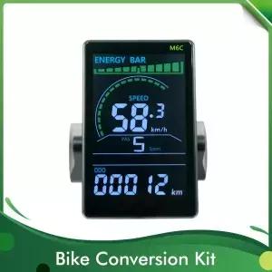 UART 2 M6C 24V 36V 48V 전기 자전거 LCD 디스플레이 미터 방수 전자 스쿠터 패널 컬러 스크린 산악