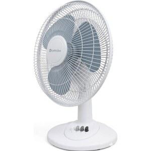 조절가능 기울기 와이드 면적 진동 침실용 조용한 공기 순환기 팬 홈 오피스용 3단 데스크탑 푸시 버튼 컨트롤 흰색의 컴포트 존 12인치 테이블