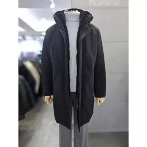 [바쏘옴므] 세이브존03 바쏘옴므 남자 겨울 블랙 후드 위즐FUR 구스 롱 점퍼 WSAGZ (S41932805)
