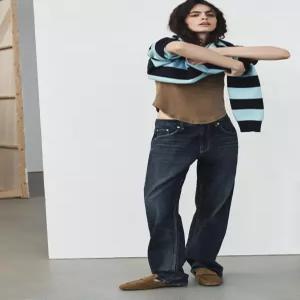 ZARA 스웨이드 백리스 로퍼 - 다크 샌드 3534/710/709