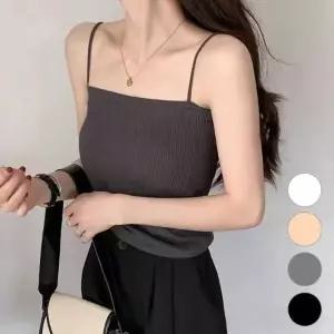 여성 여름 이너나시 캡내장 이 민소매 골지 요가복