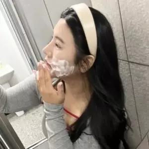 헤어밴드 패션 가죽머리띠 베이지 두꺼운 머리띠