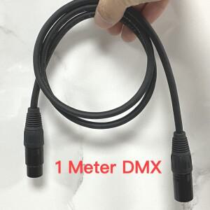 1미터 Dmx 케이블 XLR 3Pin 플러그 금속 여성/남성 커넥터 오디오 DJ 콘솔 컨트롤러 무대 조명용 호일 쉴드