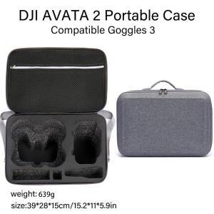 DJI Avata 2 휴대용 케이스 호환 고글 3 플라이 스마트 콤보 대용량 FPV RC 보관 가방 야외 촬영