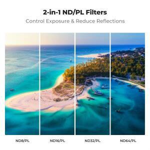DJI Mavic 4 Pro용 2in1 ND CPL 필터 키트 ND16 ND32 편광 드론