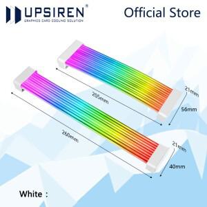 UPSIREN 구부릴 수 있는 ARGB 라이트 보드, 그래픽 카드에 적합 24핀/8핀/2x8핀/12VHPWR/마더보드 장식 조