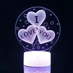 (3D LED 무드등)(HQ버전) I LOVE YOU (CBT940015)취침등 3D등 3D인테리어등 침실등 수면등 자취선물 집들이