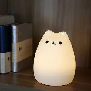 말랑냥이 무선 실리콘 무드등(건전지) (C형)취침등 전등 무드등 취침등 수면등 조명등 실내등