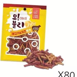 오블리 양고기 치즈버거 100g 80P 애견 노즈워크 간식