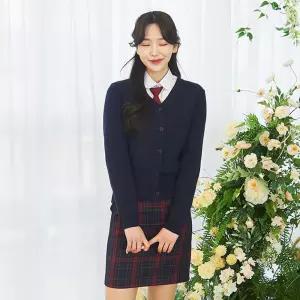 고등학교교복 학생. 보풀방지 네이비교복 교복몰 교복 가디건(여자)