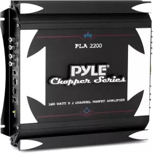 Pyle 2 채널 자동차 스테레오 앰프 - 1400W 듀얼 브리지 가능 고출력 MOSFET 오디오 사운드 자동 소형