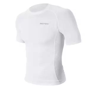 (BASE LAYER-KMESH-SS WHITE)매쉬아이스터치 반팔 베이스레이어 화이트-슬림핏스포츠티셔츠 트레이닝 스포