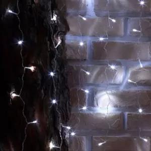 (은하수) 150구 투명선 LED 고드름 백색 지니전구(2m) (전원잭포함) (연결가능)LED 트리 조명 설치