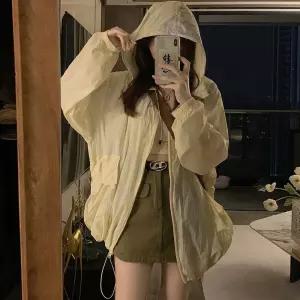 G126914_여름야상 후드집업점퍼 여성바람막이가벼운 봄아우터 외투 경량 아우터 여자 등산