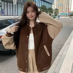 1컬러 여성 기모 야구점퍼 LK-J024 브라운FREE여자아우터 아우터 데일리잠바 자켓 가을