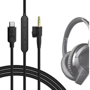 BOSE AROUND-EAR AE2 AE2I AE2W 케이블과 호환되는 마이크가 있는 GEEKRIA USB-C 디지털-음향 케이블 인라인 마이크와 볼륨 조절이 가능한 교체형 타입-C 오디오 코드(4피트 / 1.2M)