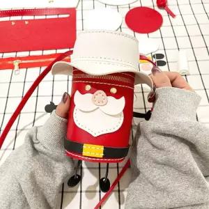 DIY 손바느질 가죽가방 키트(산타미니백) 만들기 바느질백