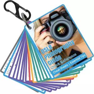 캐논 니콘 소니용 DSLR 카메라 액세서리용 OCQOTAT 사진 치트 시트 초보자를 위한 퀵 레퍼런스 카드