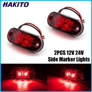 2x12V 24V 빨간색 LED 사이드 마커 조명 경고등 자동차 외부 트레일러 트럭 독수리 눈 통관