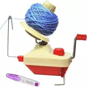 볼 와인더 실 뜨개질 빠른 실타래 섬유 끈 DIY 도구 키트 1얀 와인더+1PC 가위 2개