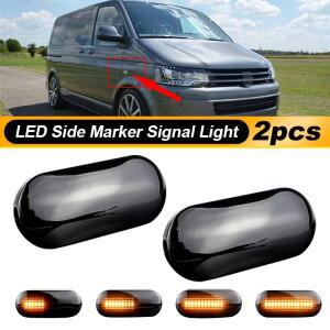 VW Transporter/Multivan T5 7E 7F 7J 7H 2007-2015 Amarok 09 2010-up 용 동적 흐르는 LED 사이드 마커 방