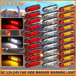 10PCS 12V 24V 경고등 3 LED 사이드 마커 라이트 타원형 클리어런스 오렌지 화이트 레드 트레일러 트럭 램