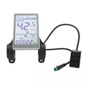 전기 자전거 LCD 계량기 5 핀 24V 36V 48V 60V 범용 E 스쿠터 M5 패널 스크린 31.8 22.2mm