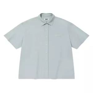 와키윌리 린넨 혼방 오버핏 반팔 셔츠 스카이블루 WA2502SS13SB