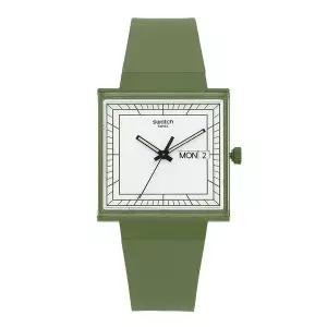 스와치 SO34G700 BIOCERAMIC WHAT IF GREEN 여성 우레탄시계 3450801