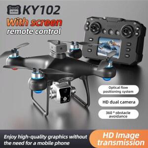 드론액세서리 드론 KY102 8K HD 듀얼 카메라 브러시리스 스크린, 축 4 리모컨 회피, 사진, 항공 장애물