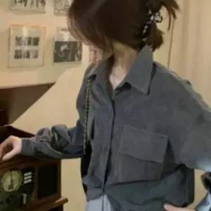 [하프클럽/]간절기 데일리 코듀로이 셔츠형 자켓 남녀공용 루즈핏 골덴 아