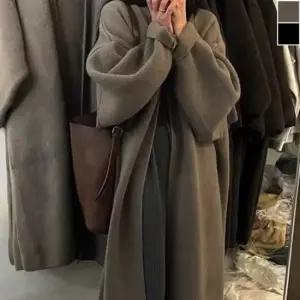 데일리가디건 여성 루즈핏 니트 롱가디건 겨울 데일리 패션 코트 1P