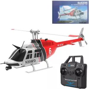 Woodochey C138 Bell206 원격 제어 헬리콥터 1 33 RC 2.4G 6CH RTF 단일 프로펠러 에일러론 프리 6축