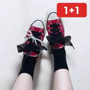 쉬폰 리본 신발끈 130cm 운동화 스니커즈 단화 구두 포인트 장식 튜닝  1+1
